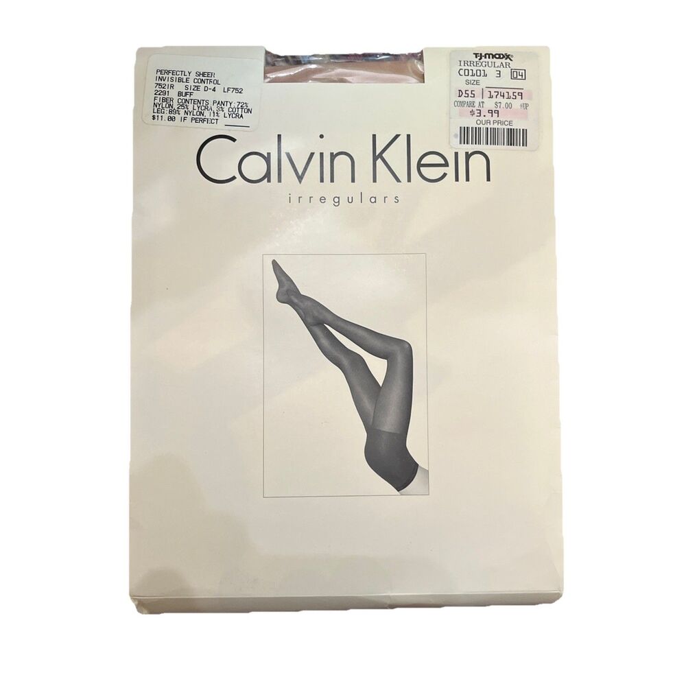 Vintage Calvin Klein Irregulars Perfectly Sheer Invisible Control Buff Sz D 4